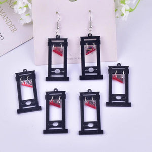 10pcs Bloody Guillotine Acrylic Charms for Jewelry DIY Making