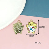 10pcs Cartoon Anime Enamel Charms for DIY Keychain Necklace