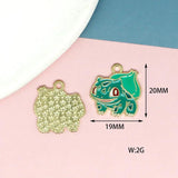 10pcs Cartoon Anime Enamel Charms for DIY Keychain Necklace