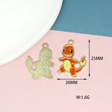 10pcs Cartoon Anime Enamel Charms for DIY Keychain Necklace
