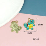 10pcs Cartoon Anime Enamel Charms for DIY Keychain Necklace