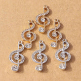 10pcs Crystal Music Note Charms Pendants for Jewelry Making DIY