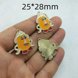 10pcs Cartoon Metal Charms Enamel Character Charm Pendants DIY Earrings Bracelet