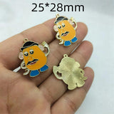 10pcs Cartoon Metal Charms Enamel Character Charm Pendants DIY Earrings Bracelet