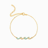 OCEAN WAVE Plated Bracelet Dainty Highs and Lows Friendship BFF Jewelry