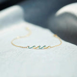 OCEAN WAVE Plated Bracelet Dainty Highs and Lows Friendship BFF Jewelry