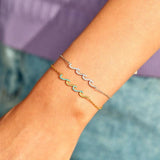 OCEAN WAVE Plated Bracelet Dainty Highs and Lows Friendship BFF Jewelry