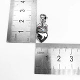 925 Silver Crown Heart Pendant Charm for Women Men