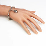 925 Silver Crown Heart Pendant Charm for Women Men