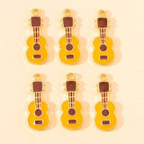 20Pcs 9*23mm Enamel Guitar Music Charms Earrings Pendant Women Jewerly Making