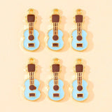 20Pcs 9*23mm Enamel Guitar Music Charms Earrings Pendant Women Jewerly Making