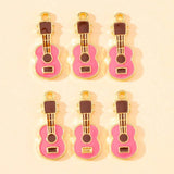 20Pcs 9*23mm Enamel Guitar Music Charms Earrings Pendant Women Jewerly Making