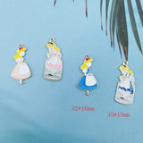 10 Cartoon Maid Girl Pretty Pendants Enamel Charm