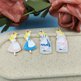 10 Cartoon Maid Girl Pretty Pendants Enamel Charm