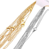 10pcs 1mm Stainless Steel Necklace Chains for DIY Jewelry Making