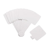 50Pcs 4x10cm Fold Over Paper Cardboard Keychain Self Adhesive Necklace Tags DIY