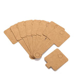 50Pcs 4x10cm Fold Over Paper Cardboard Keychain Self Adhesive Necklace Tags DIY