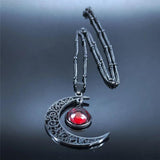 Moon Stainless Steel Women Necklace Class Bead Chain Jewelry collier femme