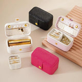 Macaron Jewelry Box Travel Earrings Bag Lipstick Ring Storage Box