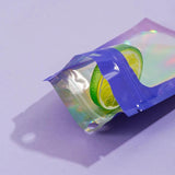 50pcs Gradient Holographic Laser Foil Bags Resealable Zip lock Bags