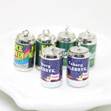 8 Pcs Resin Drink Bottle Charms for DIY Jewelry Making