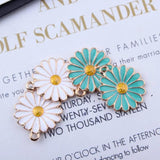 10pcs Daisy Sun Flower Enamel Charms Pendant Earring DIY Jewelry 18*21mm