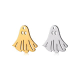 5Pcs Halloween Ghost Spirit Charms Stainless Steel DIY Jewelry Making Supplies