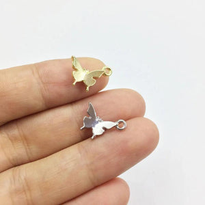 20pcs 10mm Butterfly Zinc Alloy Charms for Jewelry Making