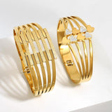 18K Stainless Steel Bangles Bracelets for Women