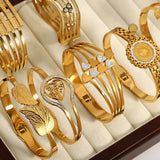 18K Stainless Steel Bangles Bracelets for Women