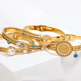 18K Stainless Steel Bangles Bracelets for Women