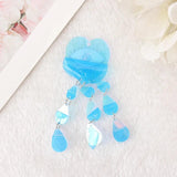 4 Pcs Acrylic Heart Charms for Jewelry Making