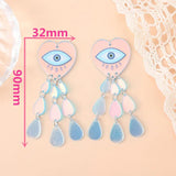 4 Pcs Acrylic Heart Charms for Jewelry Making