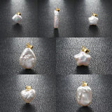 Baroque Freshwater Pearl Pendant 925 Sterling Silver Women's Gift