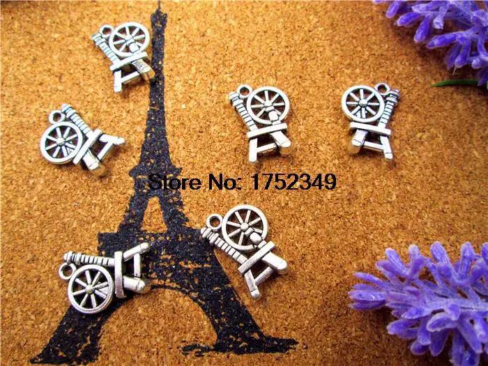 25pcs Spinning Wheel Charms Tibetan Silver 20mm x 14mm