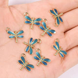20Pcs Mini Enamel Dragonfly Pendants for Jewelry Making DIY Earrings Bracelet