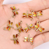 20Pcs Mini Enamel Dragonfly Pendants for Jewelry Making DIY Earrings Bracelet