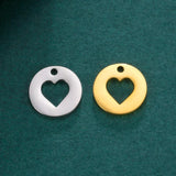 20pcs Stainless Steel Heart Charms for Jewelry Making DIY Bracelets Necklaces