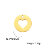 20pcs Stainless Steel Heart Charms for Jewelry Making DIY Bracelets Necklaces