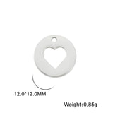 20pcs Stainless Steel Heart Charms for Jewelry Making DIY Bracelets Necklaces