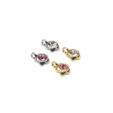 10pcs 8MM StainlessSteel Flower Stones Charms DIY Anklets Earrings Bracelets