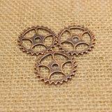 (50 pcs) 25mm Vintage Metal Alloy Gear Charm Jewelry Findings
