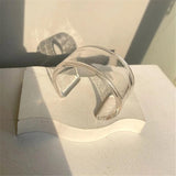 Acrylic Resin E-shaped Bangle Bracelet for Women