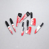 10pcs Bloody Dagger Saw Acrylic Charms Hallowmas Earring Keychain