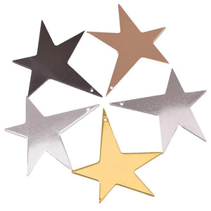 6pcs Geometric Star Earrings & Necklace Pendant DIY Jewelry Making Accessories