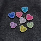 4pcs Hearts Resin Pendant Charms for Jewelry DIY Phone Decoration