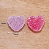 4pcs Hearts Resin Pendant Charms for Jewelry DIY Phone Decoration