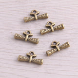 30PCS 11*21mm Graduate Cap Charms Letter Pendant Jewelry