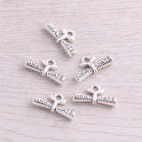 30PCS 11*21mm Graduate Cap Charms Letter Pendant Jewelry