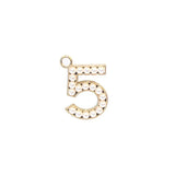 10pcs Number Five Flower Perfume Golden Charms Metal Pendant